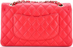 Chanel, Classic Double Flap Bag Quilted Lambskin Medium, Pink