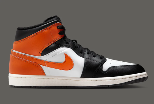 Nike Air Jordan 1 Mid Black Toe Starfish DQ8426-801 Men's Size