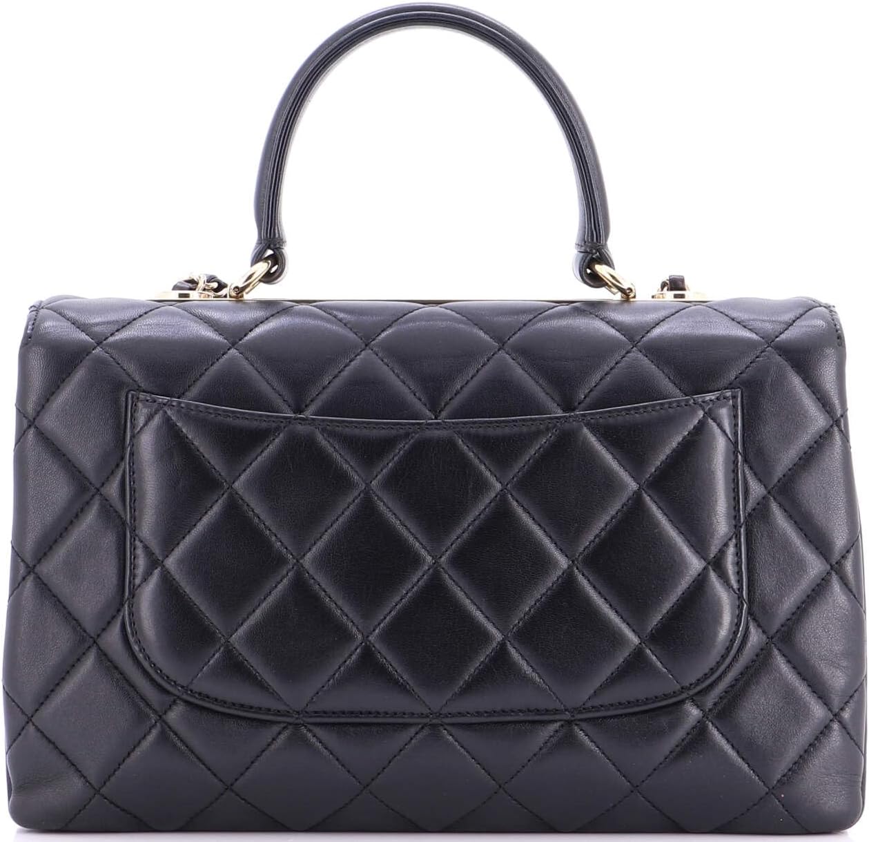 Chanel, Trendy CC Top Handle Bag Quilted Lambskin Medium, Black