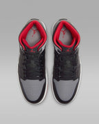 Nike Air Jordan 1 Mid "Black/Fire Red/White/Cement Gray" DQ8426-103 [U 7-13]