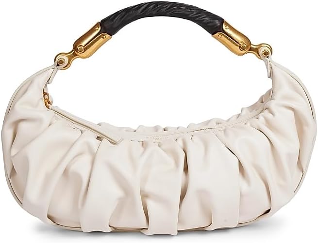 Balmain, Medium Ebene Leather Top Handle Bag, Creme