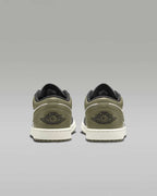 Nike Air Jordan 1 Low "Black/Medium Olive/White" 553558-092 Men's [US 7-15]