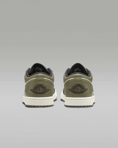 Nike Air Jordan 1 Low "Black/Medium Olive/White" 553558-092 Men's [US 7-15]