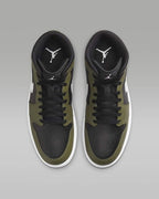 Nike Air Jordan 1 Mid "Black/Medium Olive/Sail/White" DQ8426-092 [US 7-15]