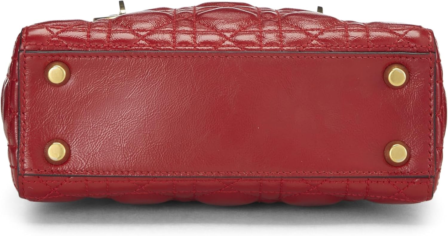 Christian Dior, Red Calfskin My Lady Dior Lucky Charm Small, Red