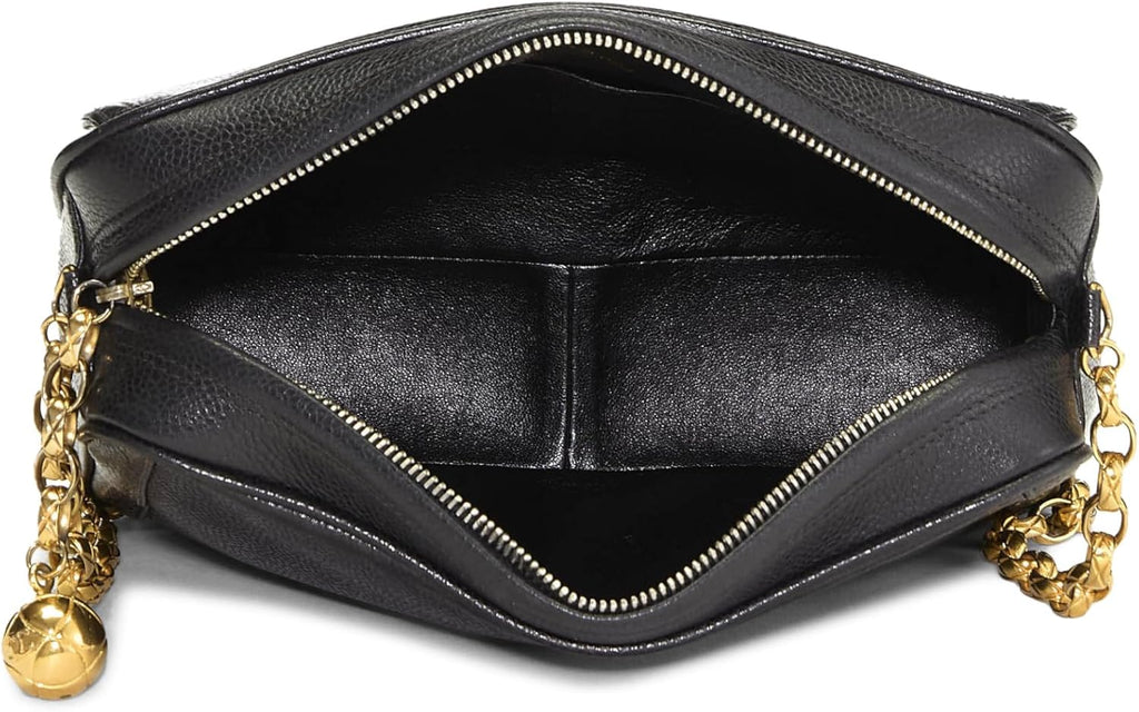 Chanel, Black Caviar Pocket Camera Bag Medium, Black