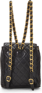 Chanel, Quilted Lambskin ; Classic Backpack Medium, Black : Clothing, Shoes & Jewelry