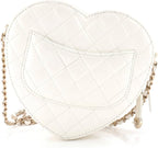 Chanel, CC in Love Heart Bag Quilted Lambskin, White