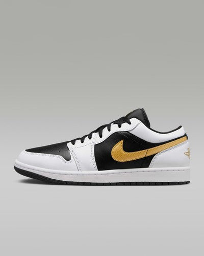 Nike Air Jordan 1 Low "White/Metallic Gold/Black" 553558-172 Men's [US 7-15]