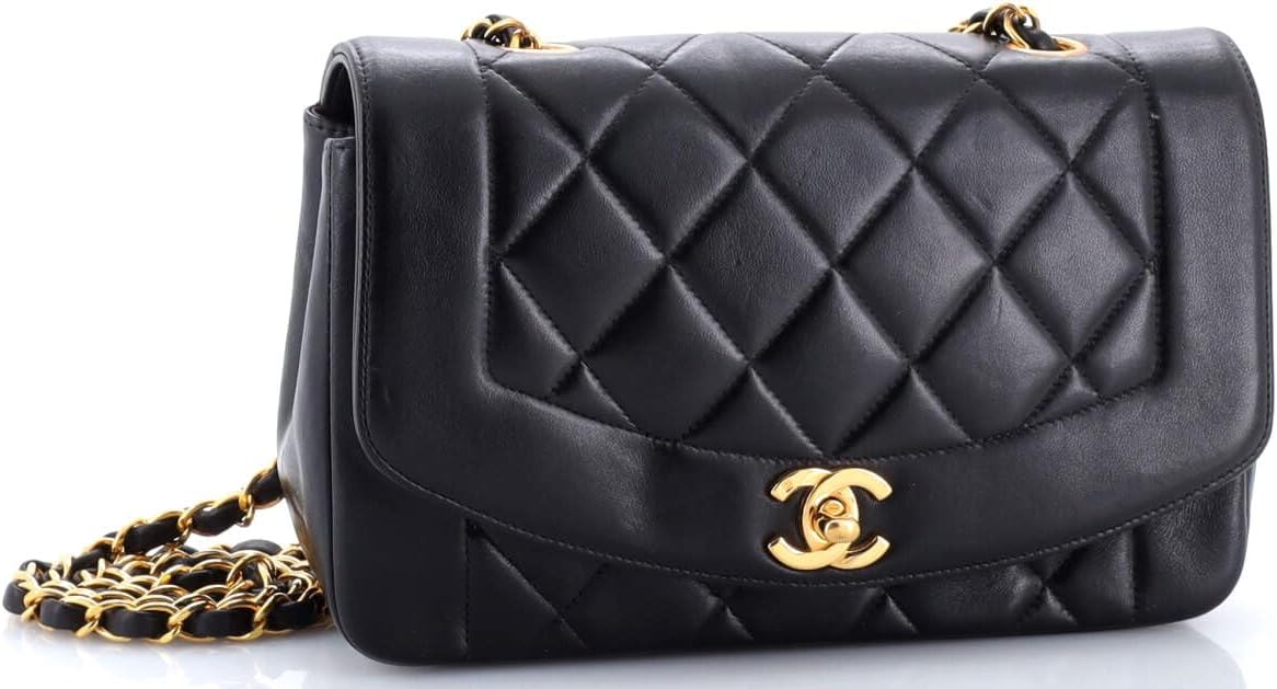 Chanel, Vintage Diana Flap Bag Quilted Lambskin Small, Black