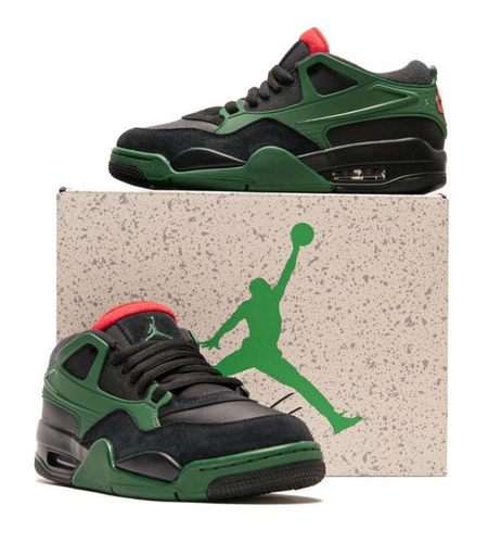 Nike Air Jordan 4 RM Black Gorge Green University Red FQ7939-003 Men's Size