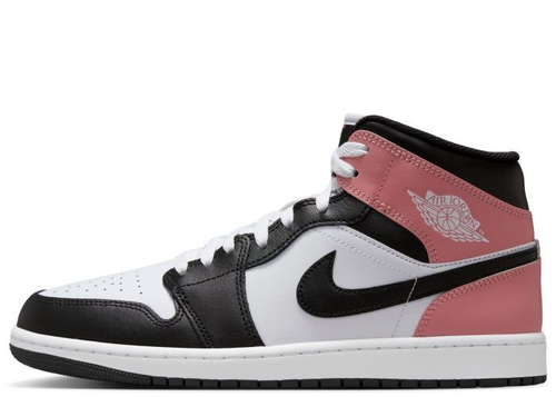 Nike Air Jordan 1 Mid White Rust Pink Black DQ8426-100 Men's Size