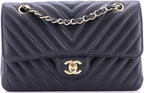Chanel, Classic Double Flap Bag Chevron Lambskin Small, Black
