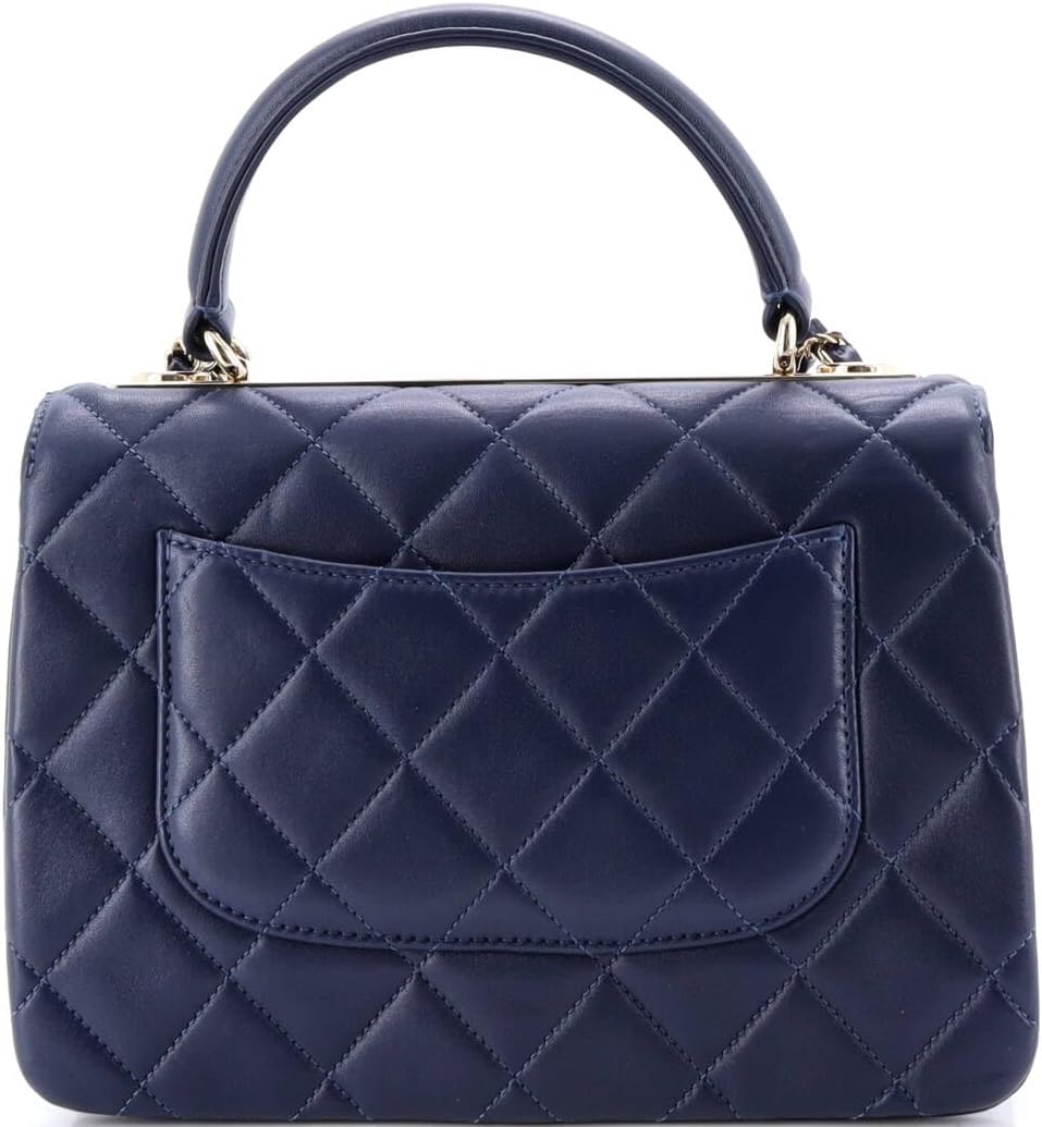Chanel, Trendy CC Top Handle Bag Quilted Lambskin Small, Blue