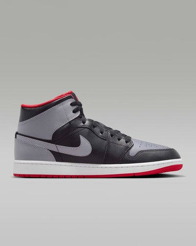 Nike Air Jordan 1 Mid "Black/Fire Red/White/Cement Gray" DQ8426-103 [U 7-13]