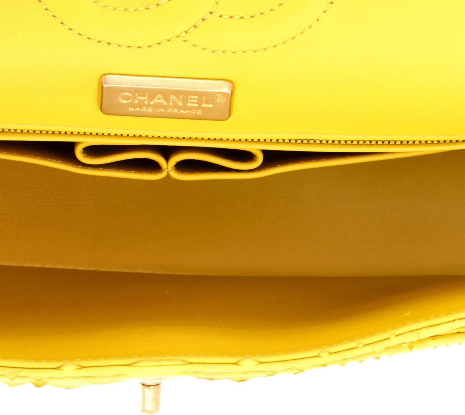 Chanel, Classic Double Flap Bag Python Medium, Yellow