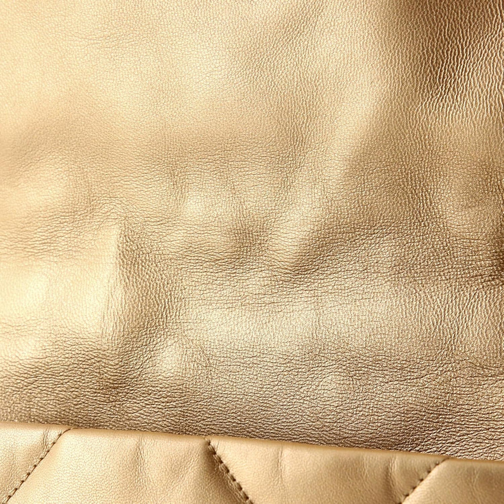 Chanel, 19 Flap Bag Quilted Leather Medium, Gold
