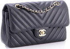 Chanel, Classic Double Flap Bag Chevron Lambskin Small, Black