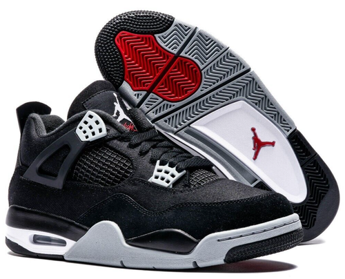 Nike Air Jordan 4 Retro SE Black Canvas DH7138-006 Men's Size