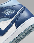 Nike WMNS Air Jordan 1 Mid "White/Diffused Blue" BQ6472-140 [US 5.5-12]