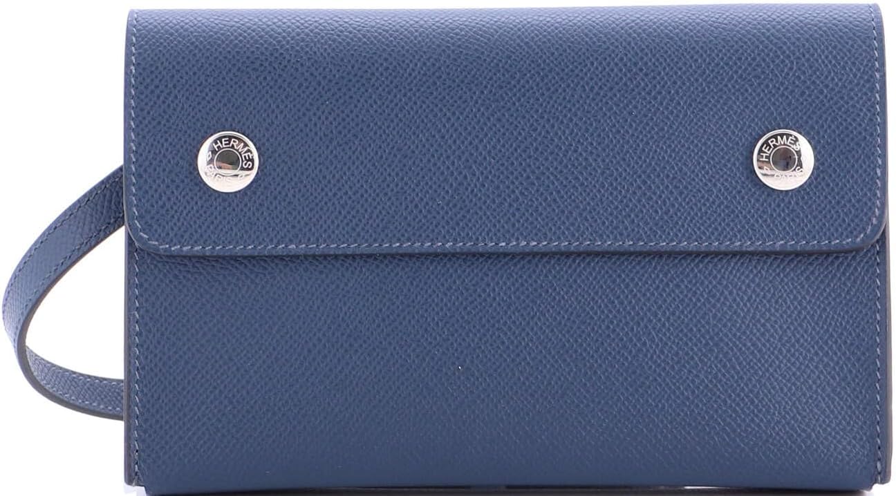 Hermès, Hermesnap Wallet Bag Epsom,Bleu Tie