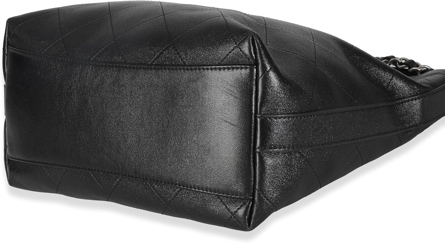 Chanel, Black Quilted Calfskin CC Large Button Bucket Bag, Black