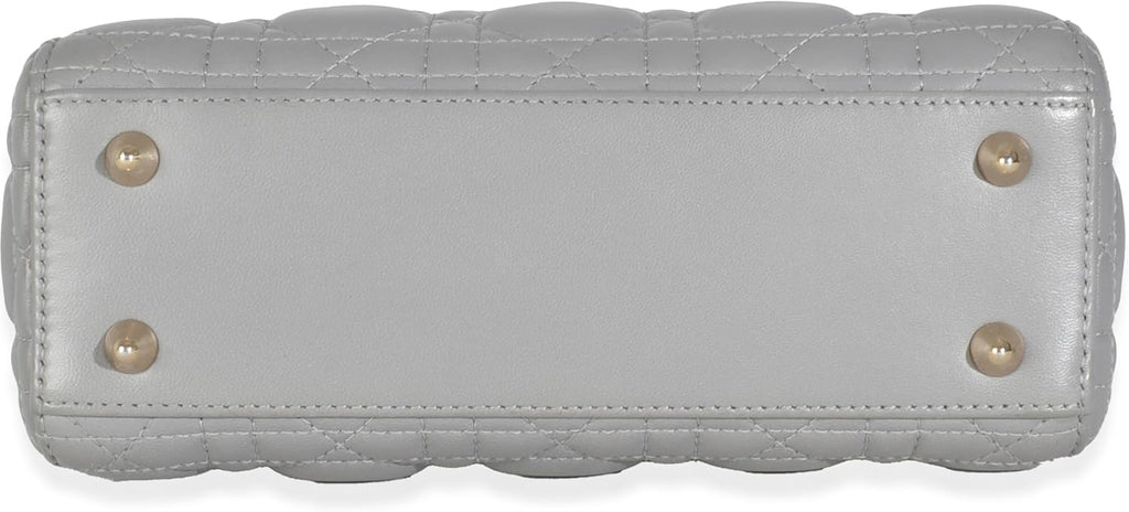 Dior, Grey Cannage Quilted Lambskin Small My ABC Lady Dior, Gray