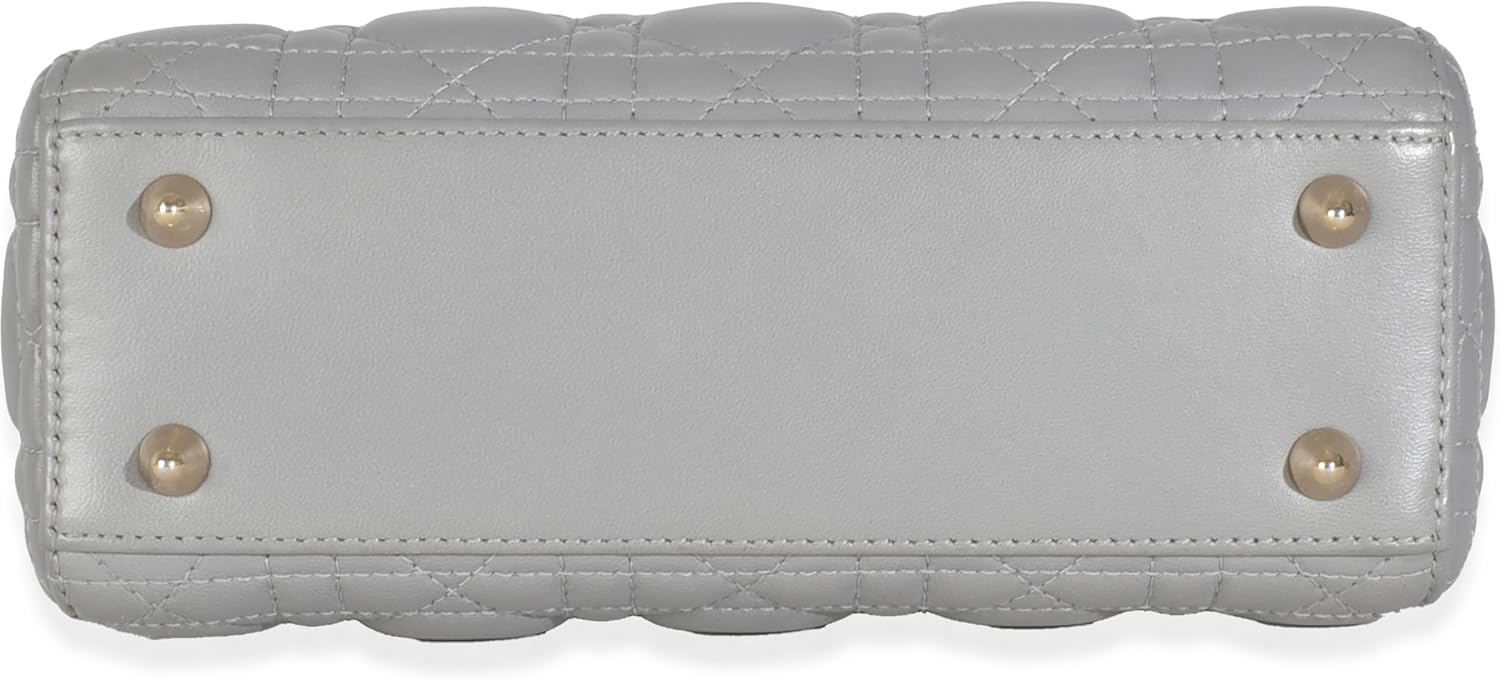 Dior, Grey Cannage Quilted Lambskin Small My ABC Lady Dior, Gray