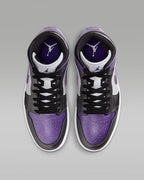 Nike WMNS Air Jordan 1 MID SE "White/Black/Grape Ice" HJ5911-105 Women's