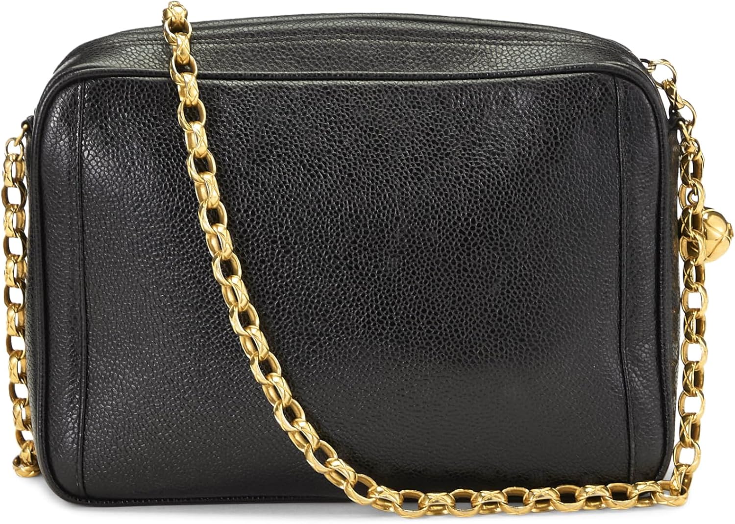 Chanel, Black Caviar Pocket Camera Bag Medium, Black