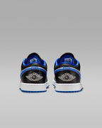 Nike Air Jordan 1 Low "Black/Game Royal/Metallic Platinum" 553558-007 US7-14