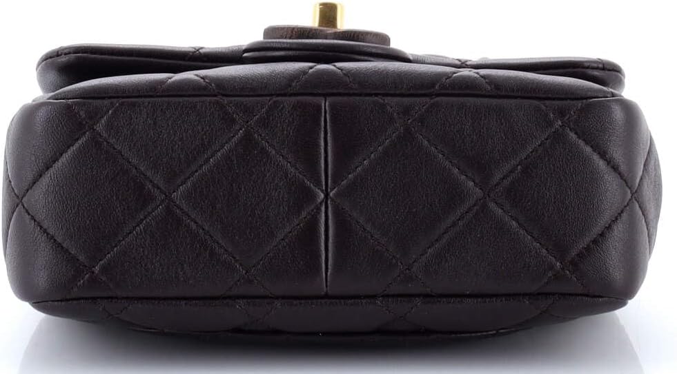 Chanel, Wenge Wood Flap Bag Quilted Lambskin Mini, Brown