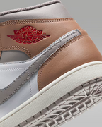 Nike Air Jordan 1 Mid "Hemp/White/College Gray/Fire Red" DQ8426-200 Men's