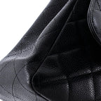 Chanel, Classic Single Flap Bag Quilted Caviar Jumbo, Black
