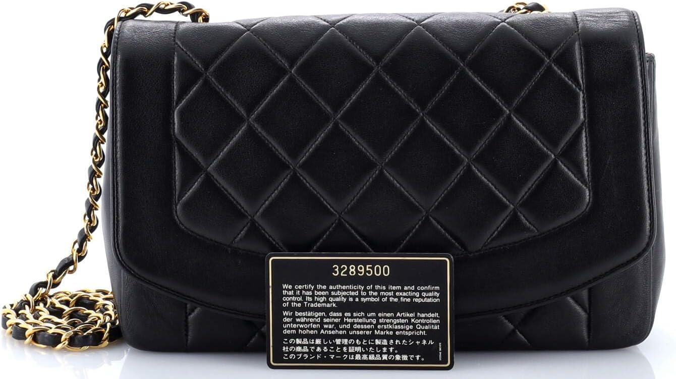 Chanel, Vintage Diana Flap Bag Quilted Lambskin Medium, Black