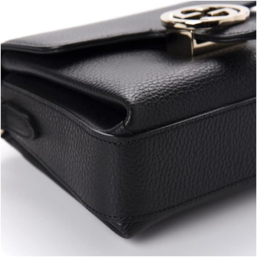 Gucci Interlocking G Black Leather Chain Shoulder Bag 510302