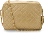 Chanel, Beige Quilted Lambskin Pocket Camera Bag Large, Beige