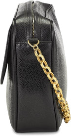 Chanel, Black Caviar Pocket Camera Bag Medium, Black