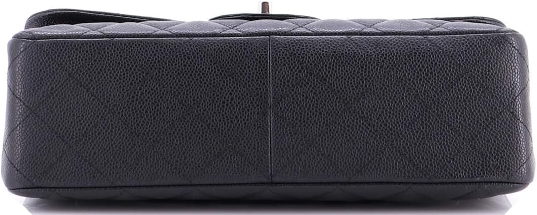 Chanel, Vintage Classic Single Flap Bag Quilted Caviar Jumbo, Black