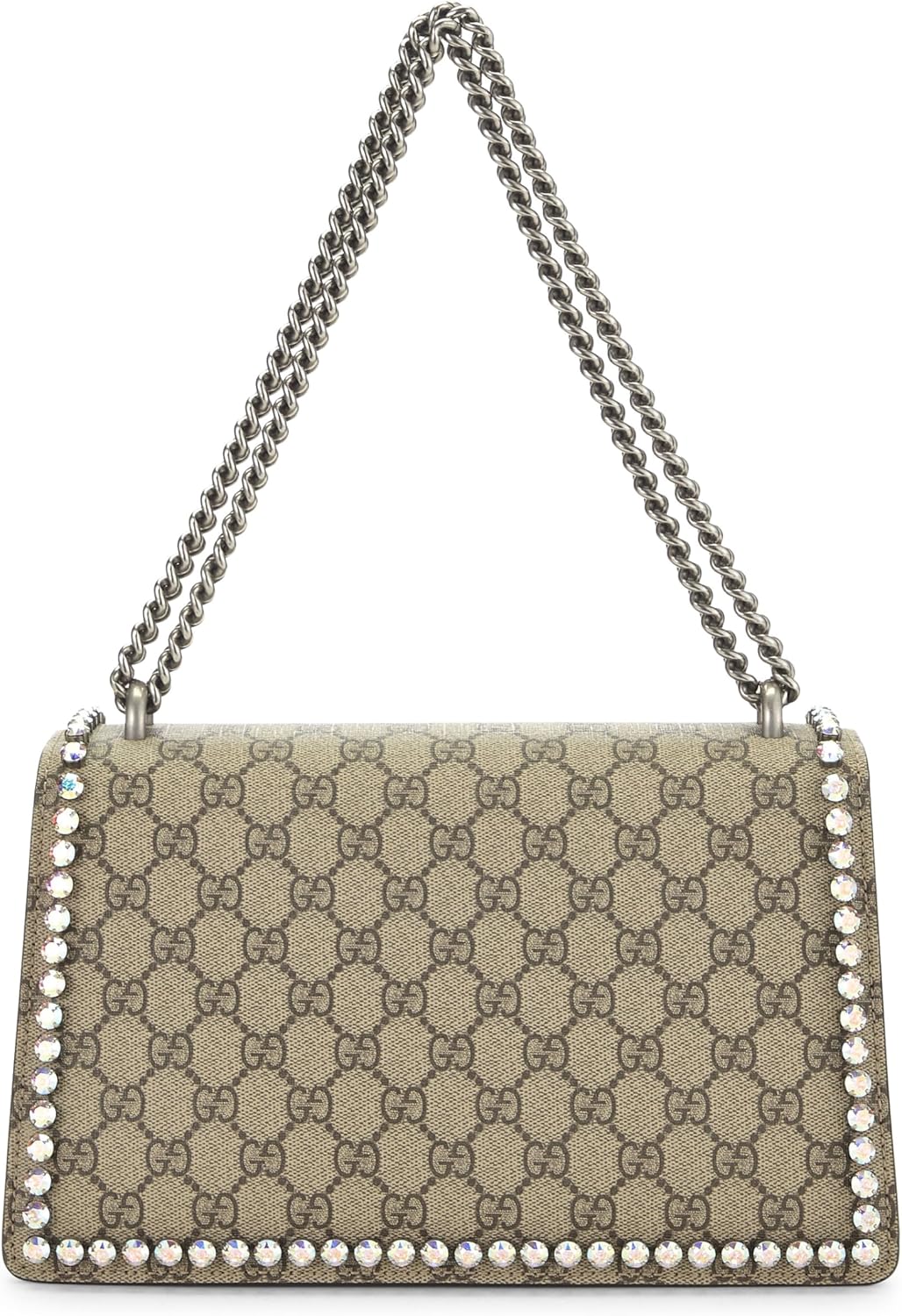 Gucci, Pink GG Supreme Crystal Embellished Dionysus Shoulder Bag Small, Pink