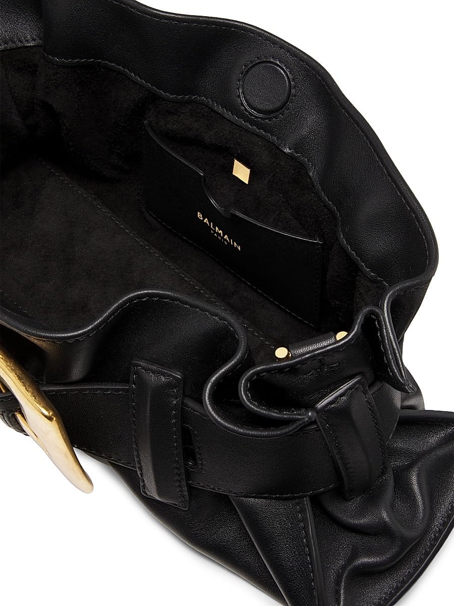 Balmain, Mini Anthem Leather Top Handle Bag, Noir