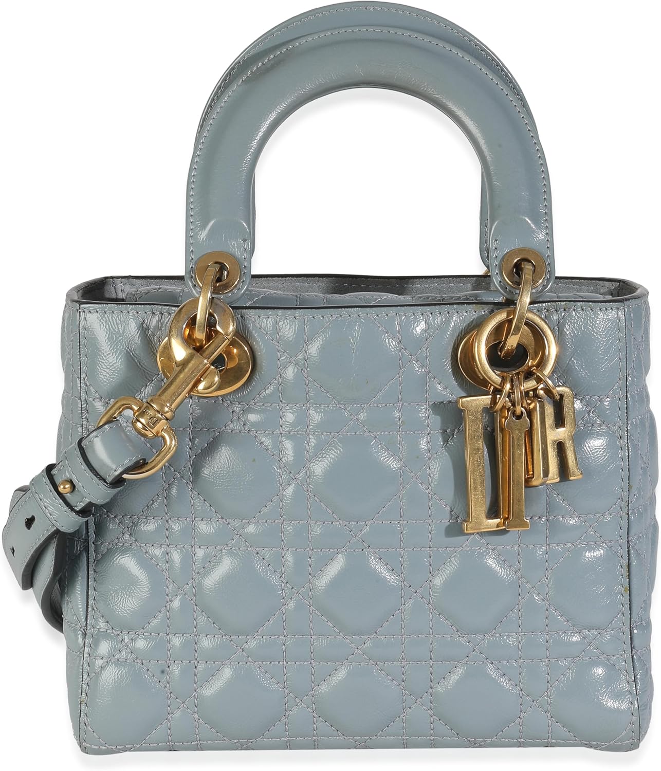 Dior, Blue Crinkled Patent Cannage Small My ABCDior Lady Dior, Blue