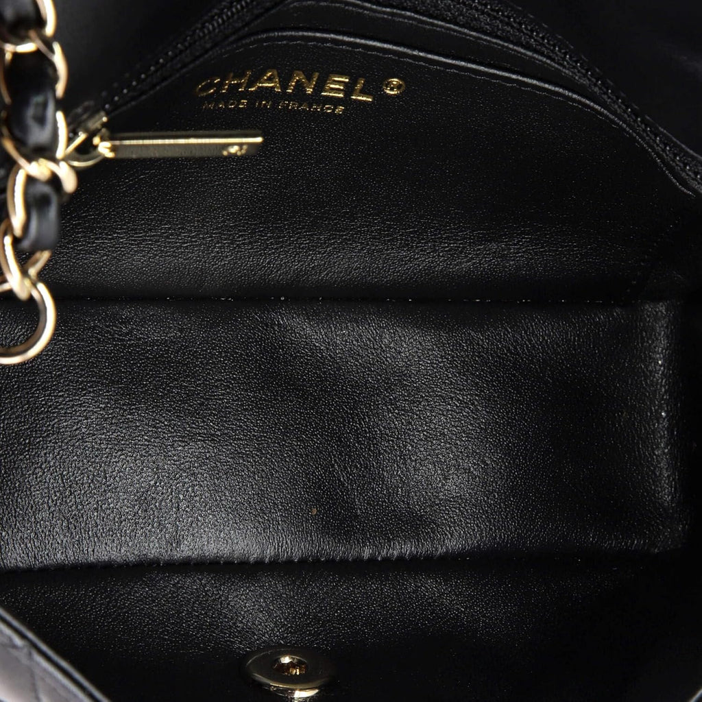 Chanel, Classic Single Flap Bag Quilted Lambskin Mini, Black