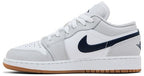 Nike Air Jordan 1 Low White Grey Midnight Navy 553560-146 GS & Women's Size