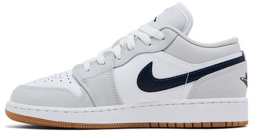 Nike Air Jordan 1 Low White Grey Midnight Navy 553560-146 GS & Women's Size