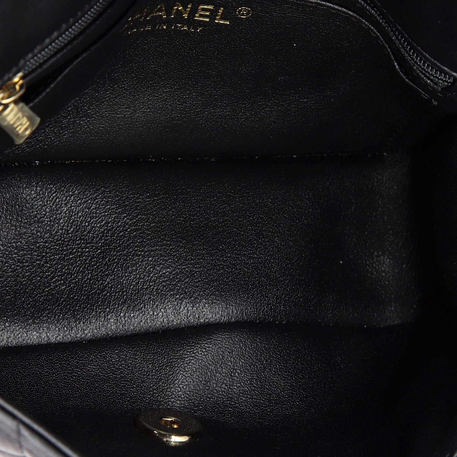 Chanel, Classic Single Flap Top Handle Bag Quilted Lambskin Mini, Black