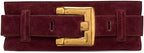 Balmain, Mini Anthem Suede Clutch Bag, Bordeaux