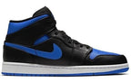NIKE AIR JORDAN 1 MID "BLACK/BLUE" 554724-068 Men's Shoes Sneakers Brand