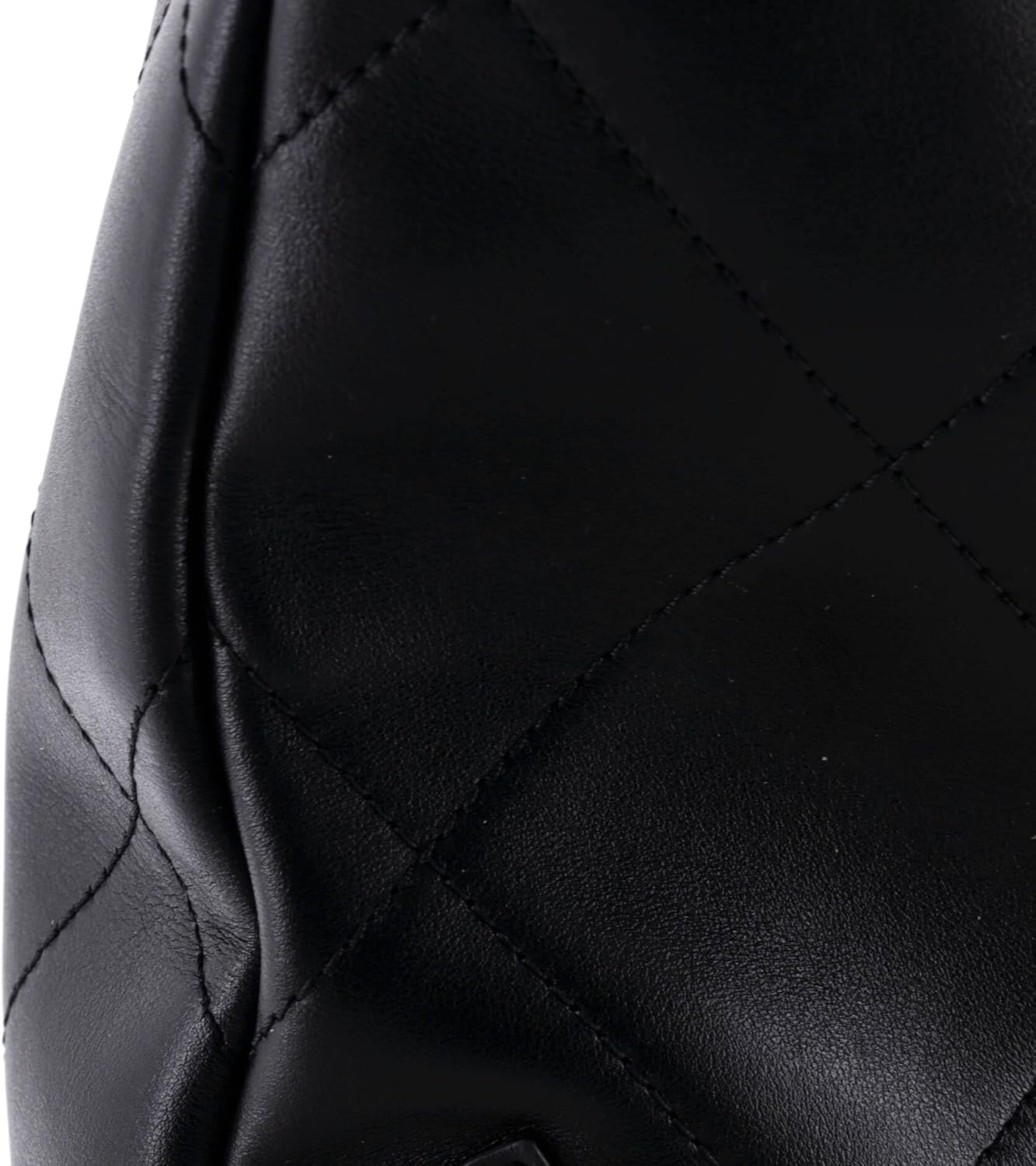 Chanel, Club Monaco Shopping Tote Quilted Lambskin Large, Black