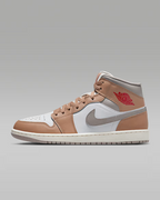 Nike Air Jordan 1 Mid "Hemp/White/College Gray/Fire Red" DQ8426-200 Men's